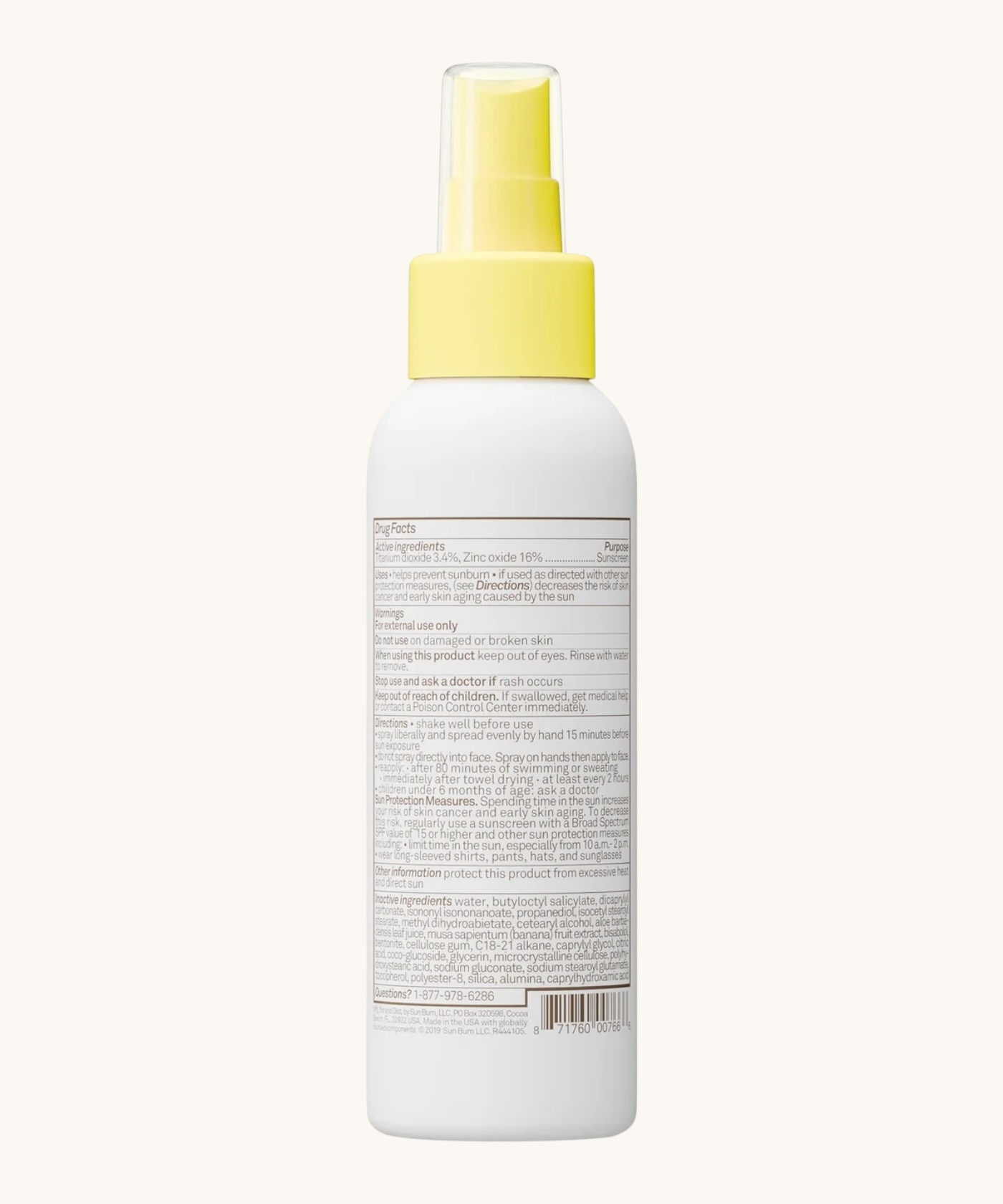 Sun Bum Baby Bum Mineral Sunscreen Spray SPF 50   3oz