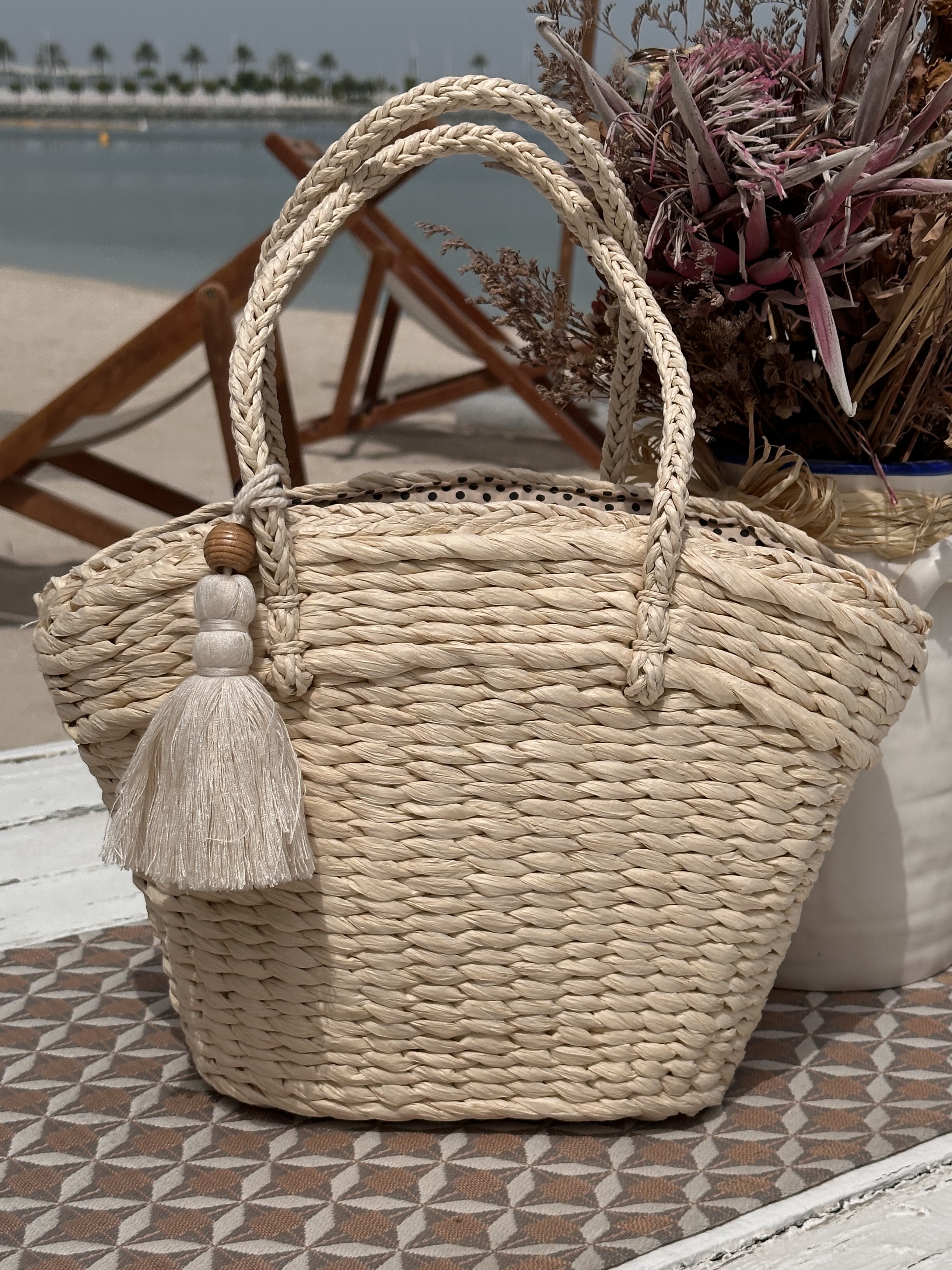 RAFFIA BUCKET Bag