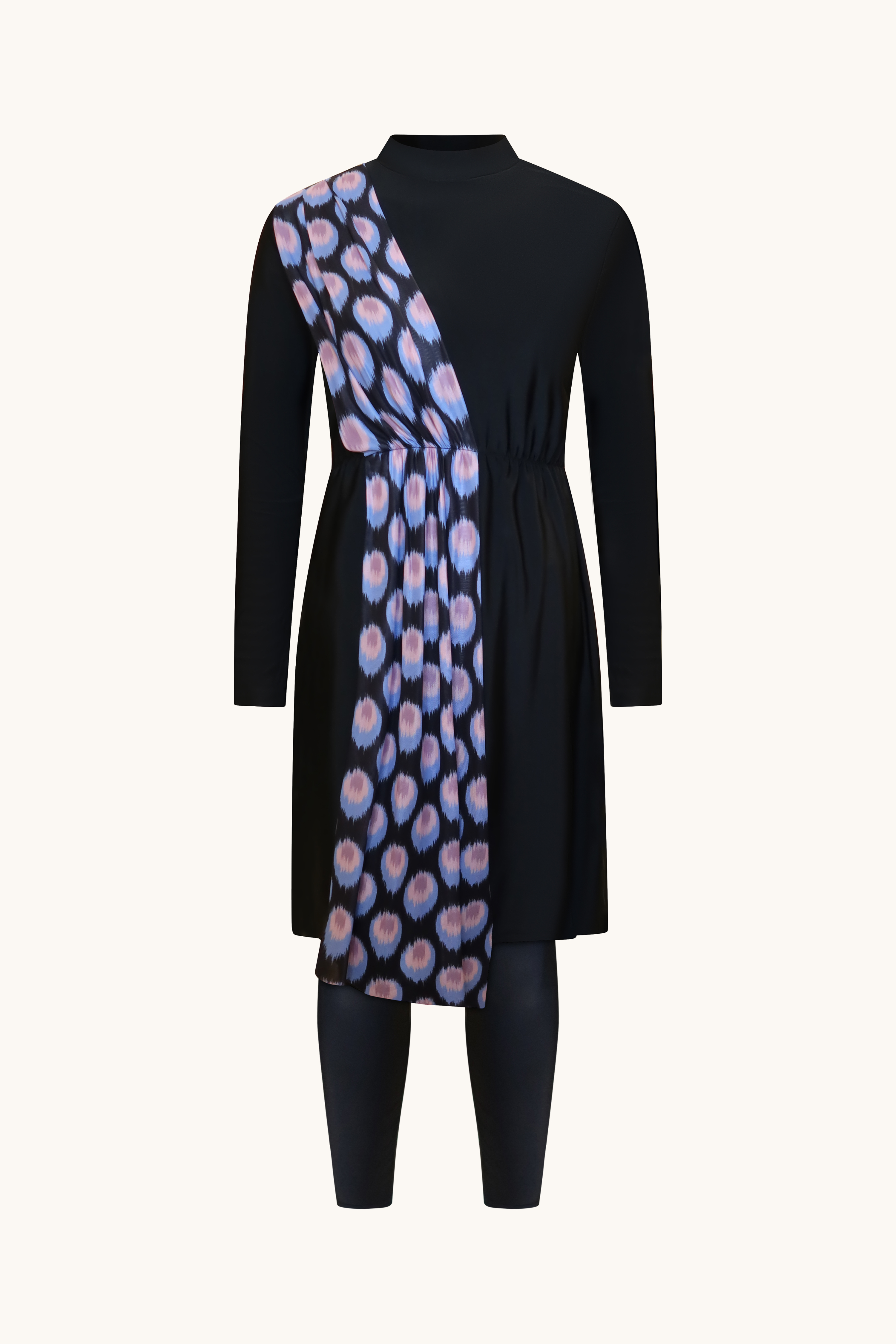 Draped Print Burkini