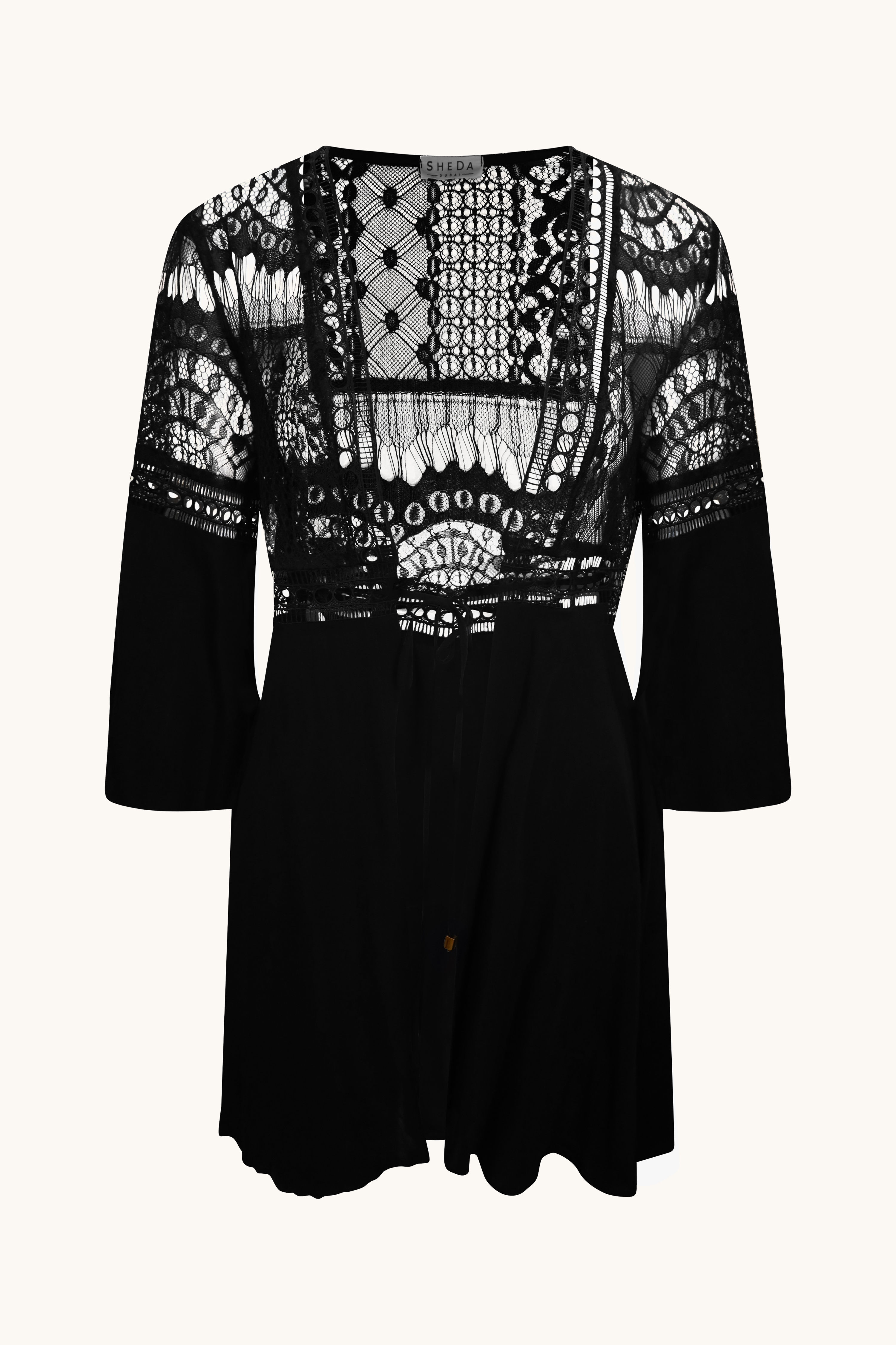 Viscose Lace Cover-Up Black