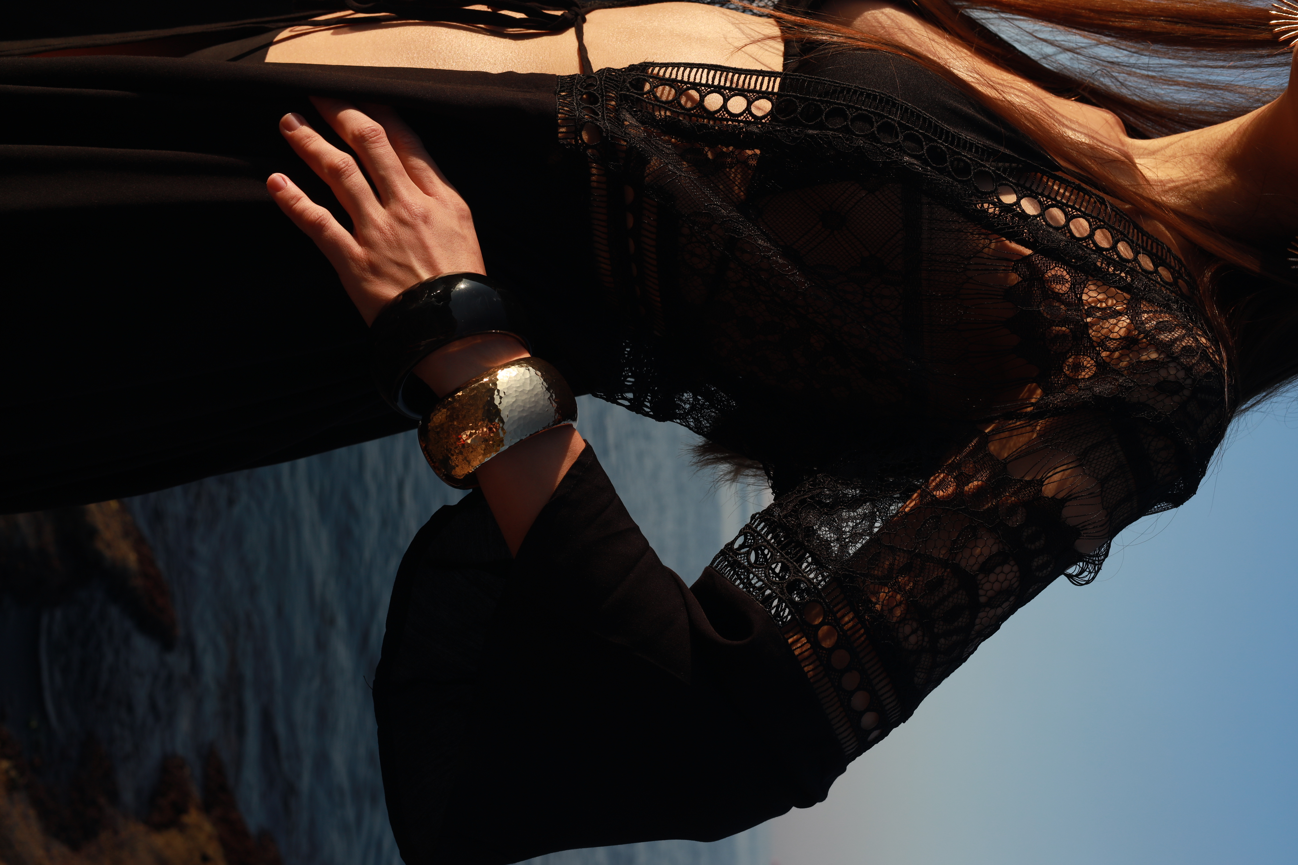 Viscose Lace Cover-Up Black