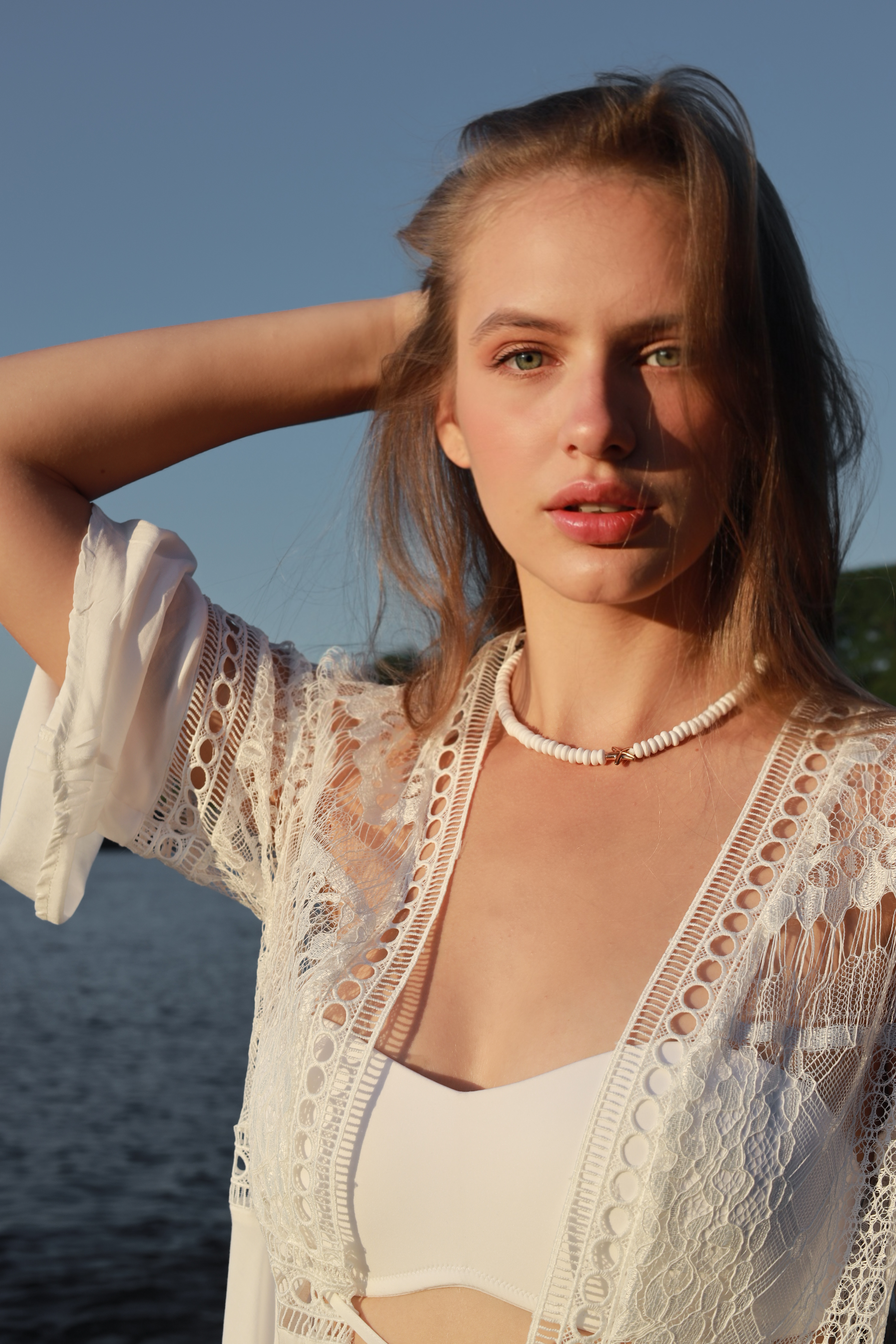 Viscose Lace Cover-Up White