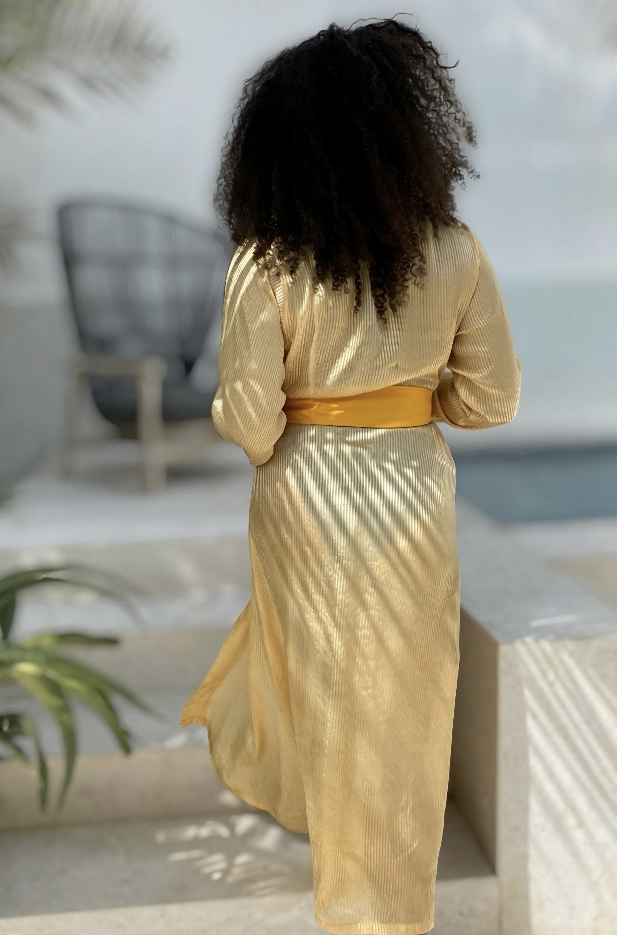 Bohemia Silk Kimono  Champagne
